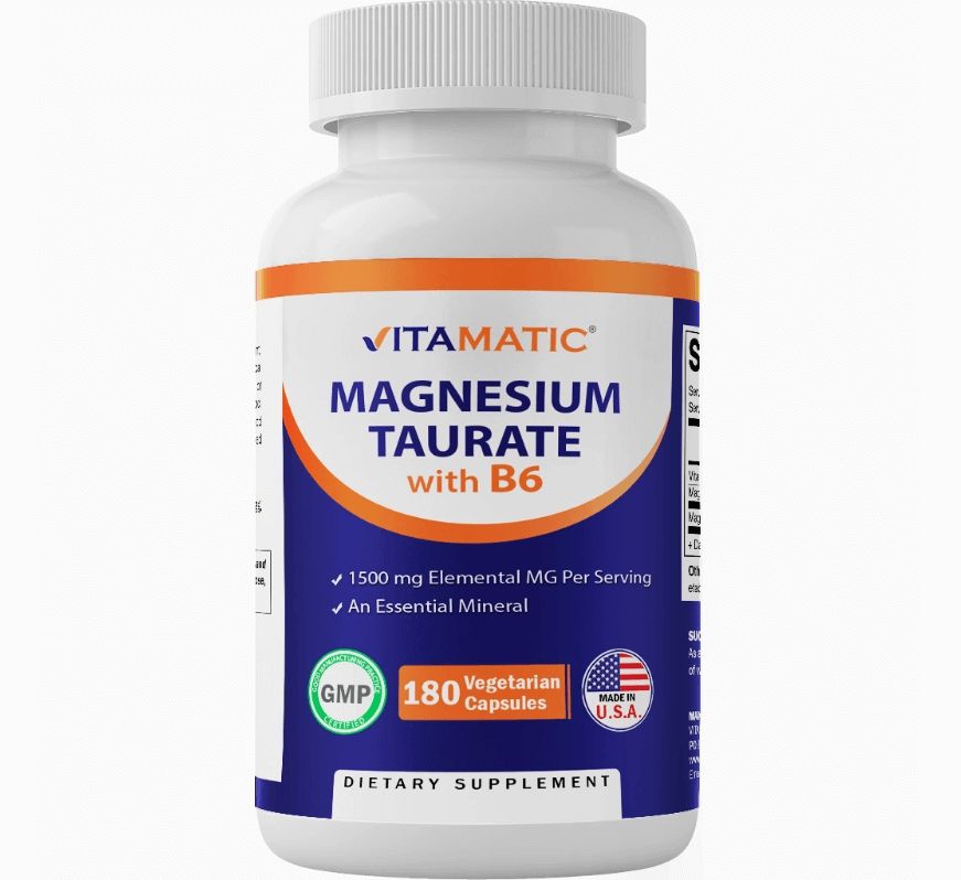 Vitamatic Magnesium Taurate 1500mg - 180 Vegetarian Capsules
