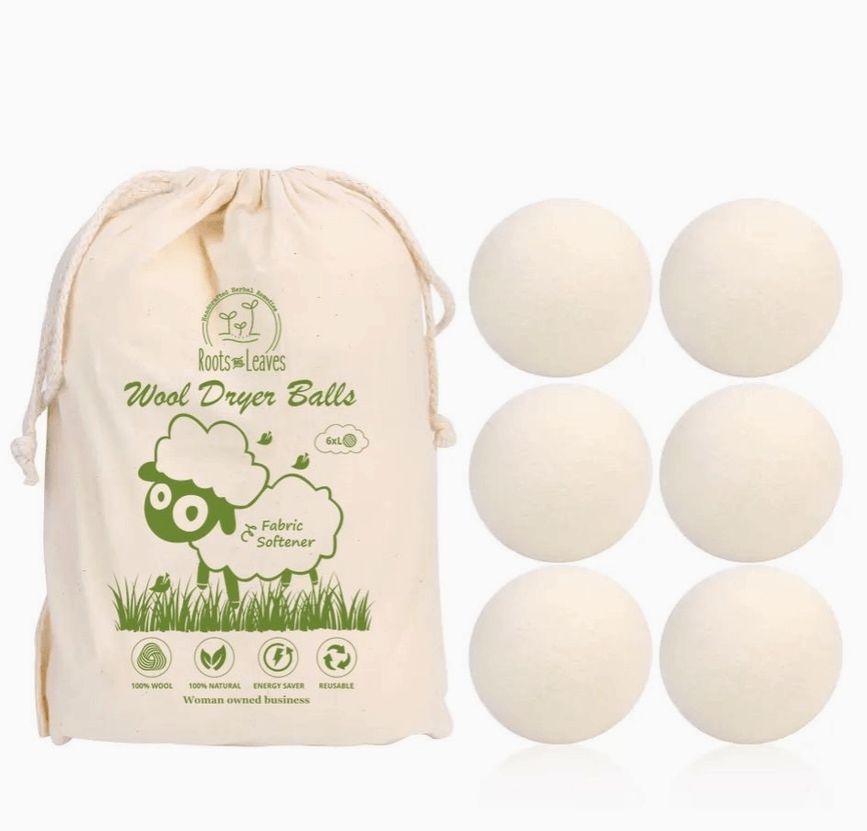 Dryer Balls - 6 Large Organic Wool Balls
