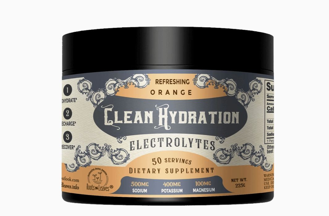 Roots and Leaves Clean Hydration Electrolytes - Lemon-Lime or Orange Flavor Roots and Leaves Clean Hydration Electrolytes - Lemon-Lime or Orange Flavor