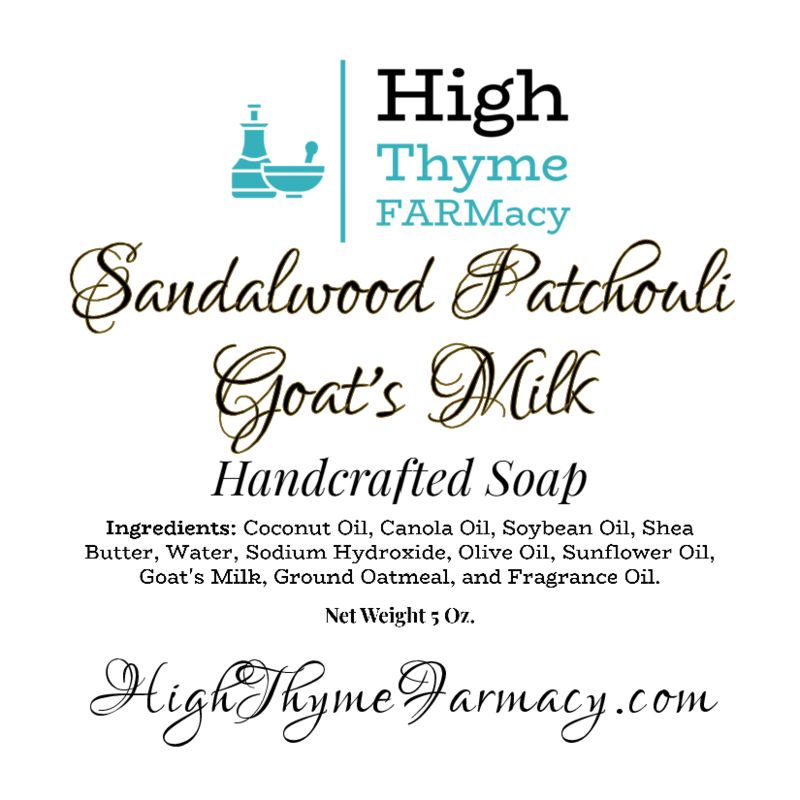Sandalwood Patchouli Goat's Milk & Oatmeal Soap