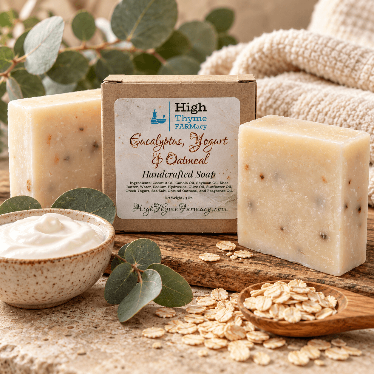 Eucalyptus, Yogurt & Oatmeal Soap