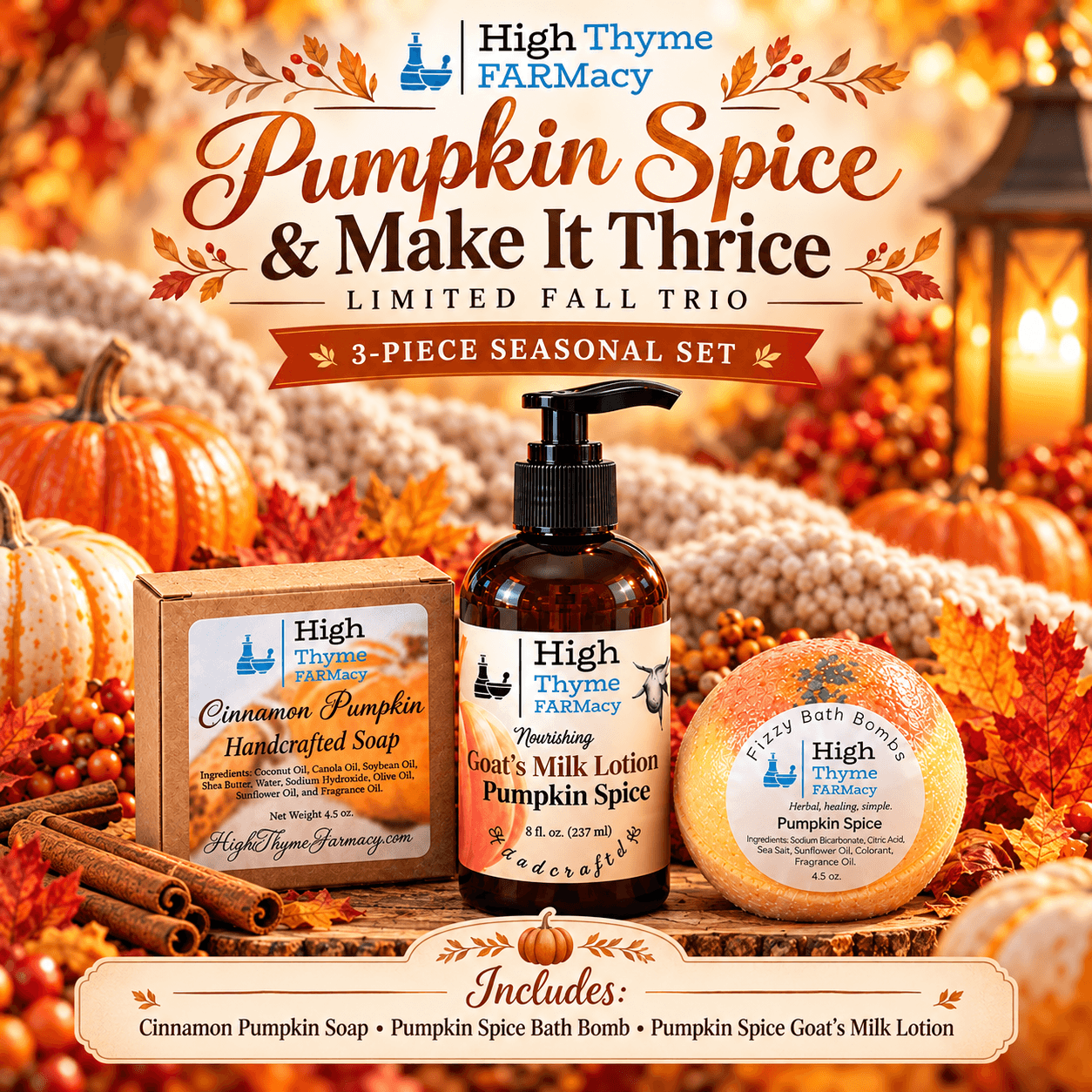 Pumpkin Spice & Make It Thrice - Limited Fall Trio