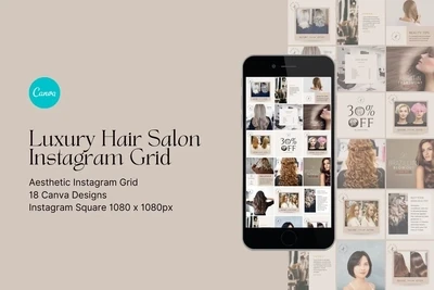 Luxury Hair Salon Instagram Templates