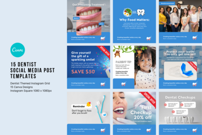Dentist 1 Social Media Templates