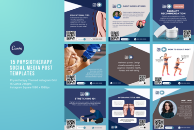 15 Physiotherapy Instagram Post Templates