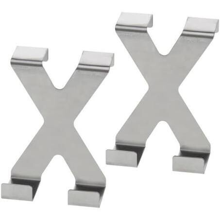 Edelstahl Türhaken "X" 2 Stück Nr. 69