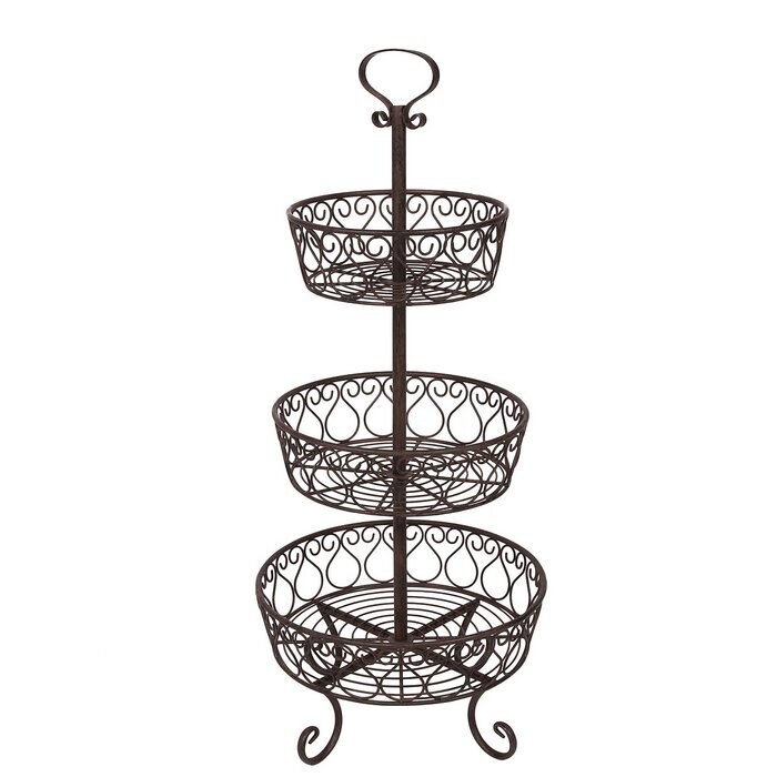 Deko & Obst Etagere, antikbraun Deko & Obst Etagere, antikbraun