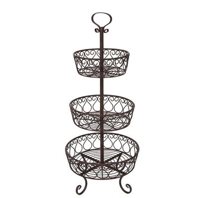 Deko & Obst Etagere, antikbraun Deko & Obst Etagere, antikbraun