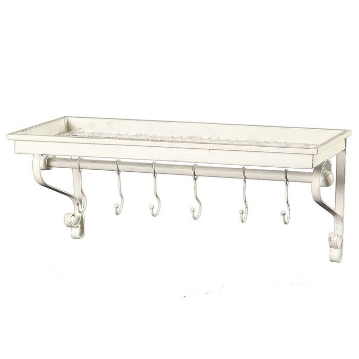Garderobe mit Ablage, antikweiß Nr. 150