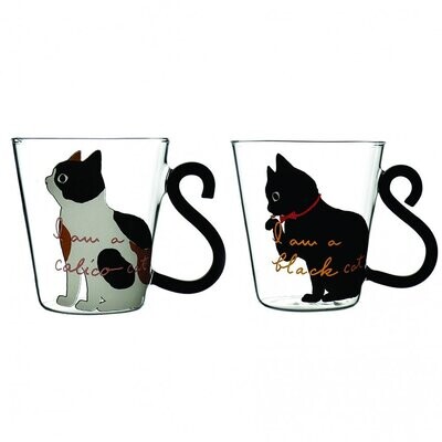 Teeglas 2er Set "Katzen"