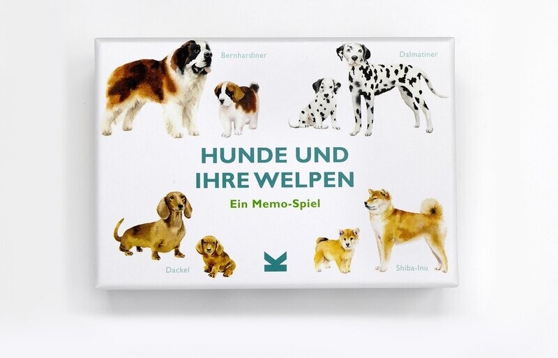 Hunde und ihre Welpen Memo-Spiel