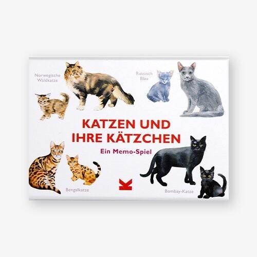 Katzen und ihre Kätzchen Memo-Spiel