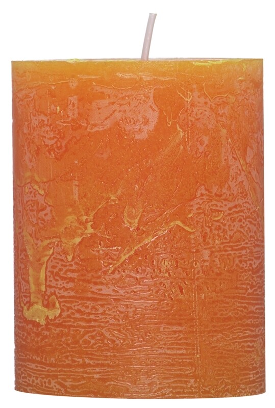 Rustic-Kerze Amber 68x90mm