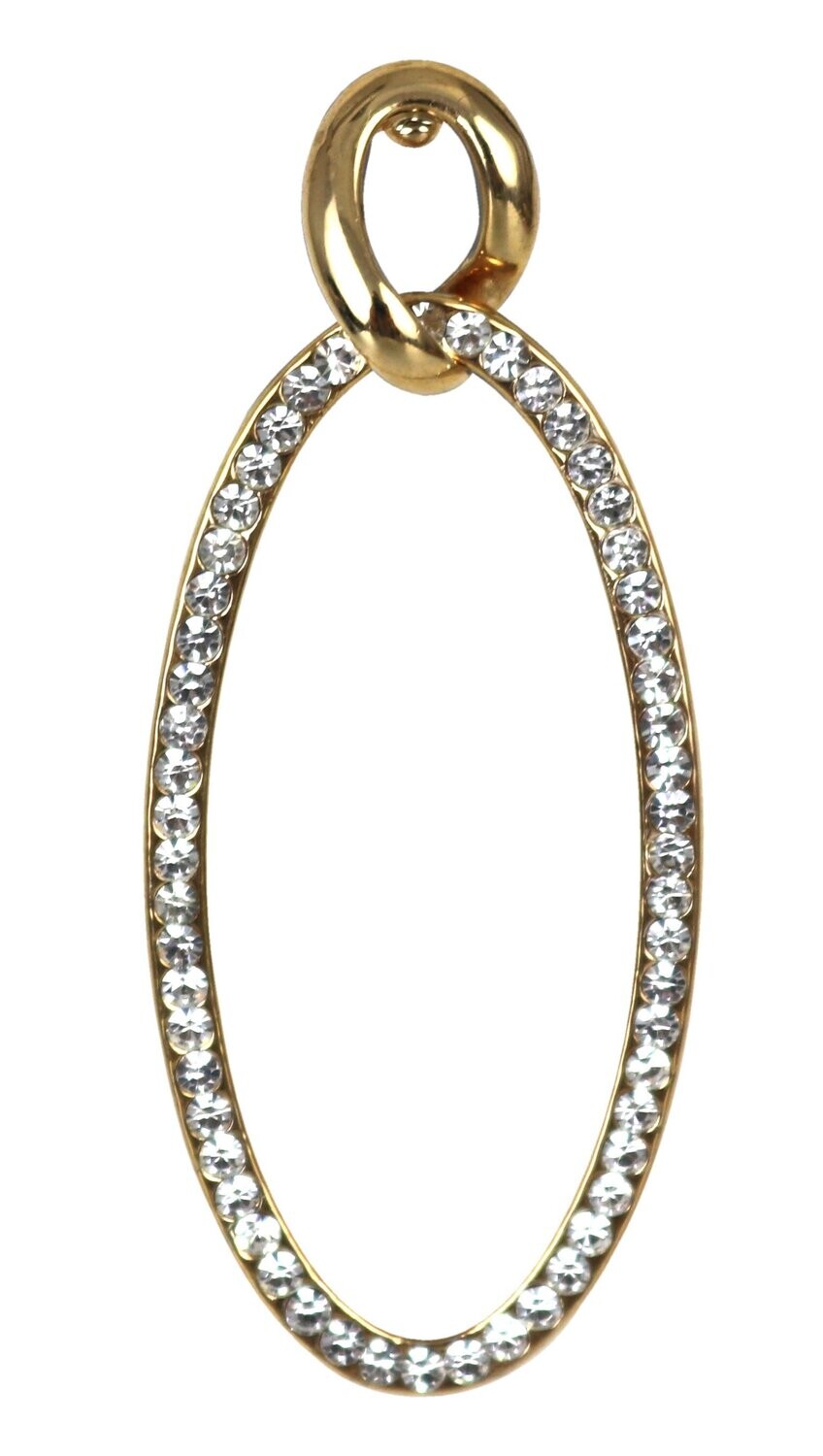 WS Double Drop Earrings Gold  - Ohrringe mit Strasssteine