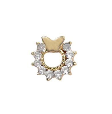 WS Butterfly Gold Stud Errings - Ohrstecker Gold