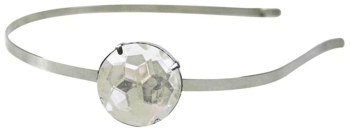 WS metal HB with crystal stone crystal - Stirnband Silber