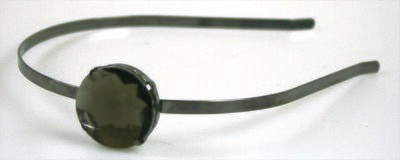 WS metal Headband black crystal - Stirnband
