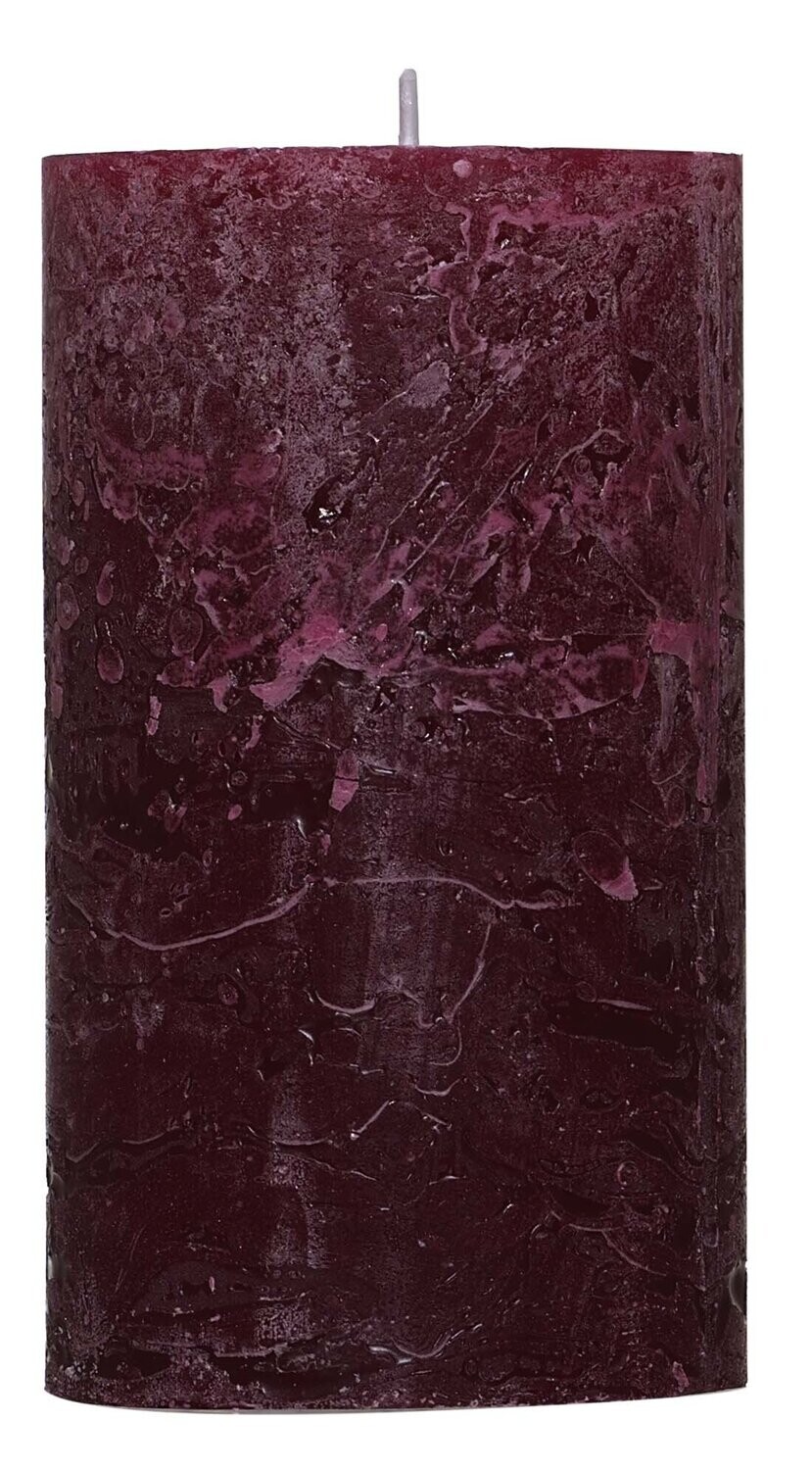 Rustic-Kerze bordeaux  68x120mm
