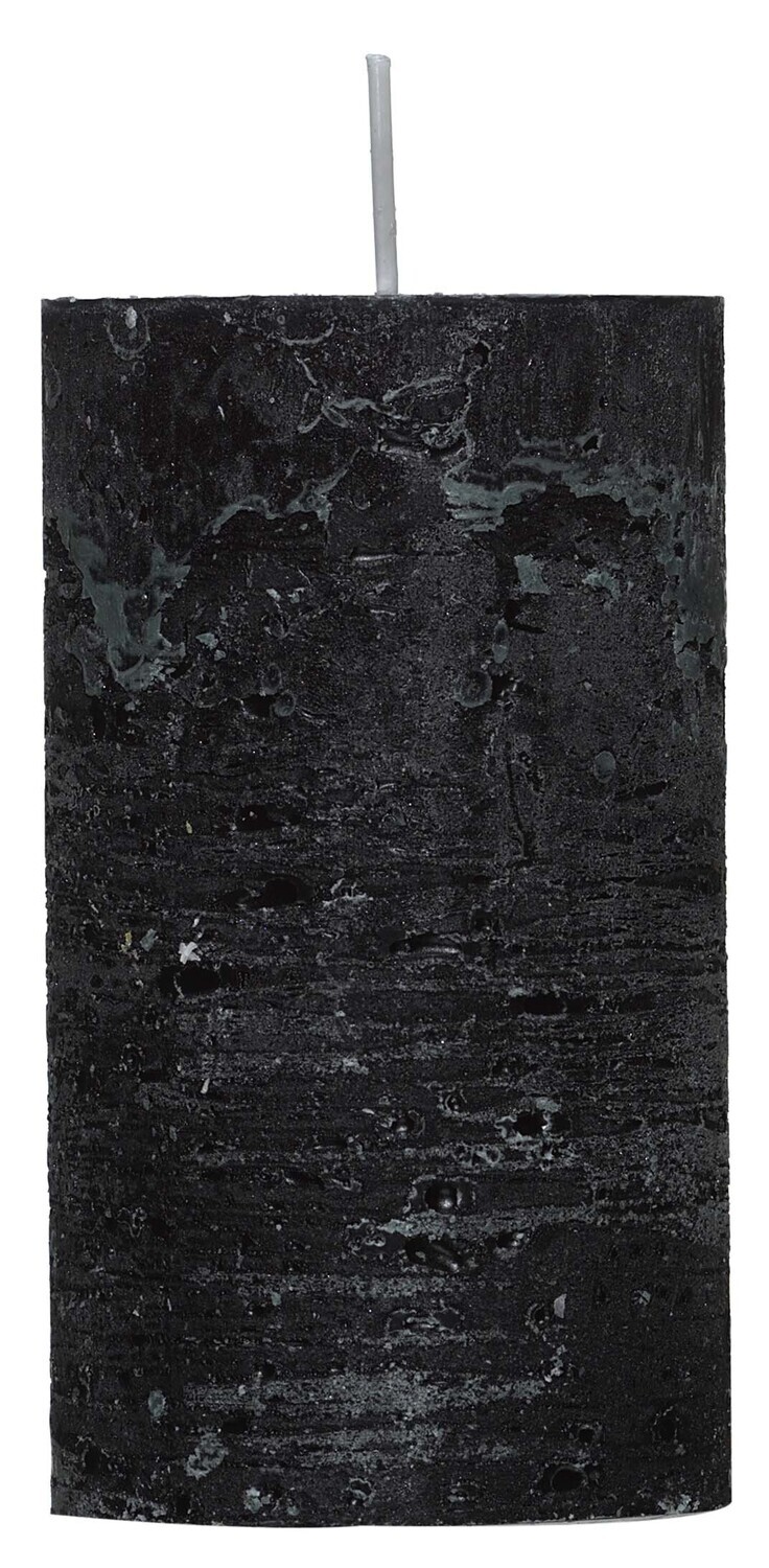 Rustic Kerze schwarz 68x120mm