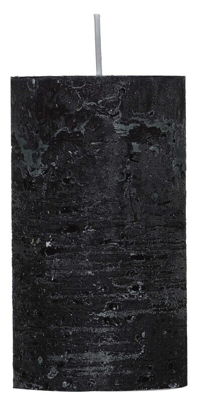 Rustic Kerze schwarz 68x120mm