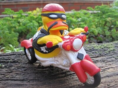 Ente Latex Motorrad-Rocker