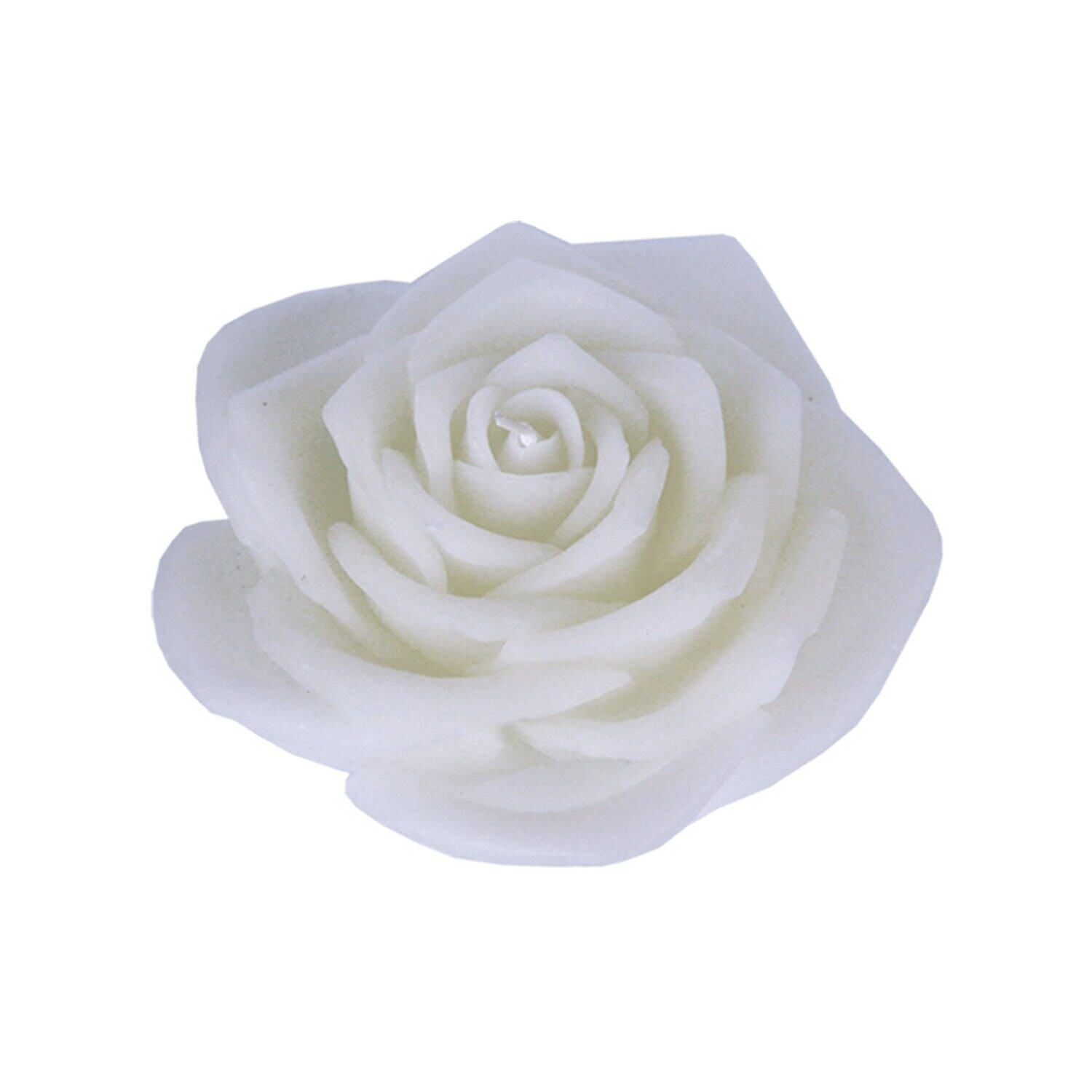 Rosenkerze Groß, Weiß