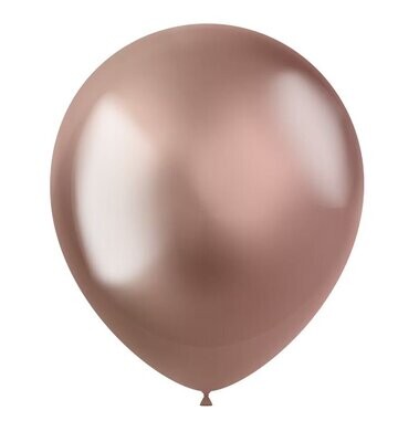 Luftballon 33 cm rosegold metallisch 10er Packung