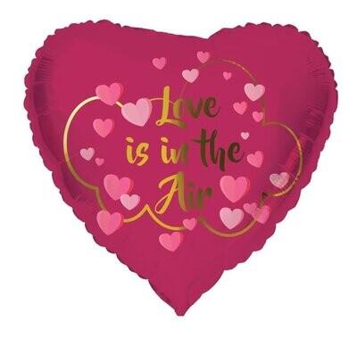 Folienballon in Herzform "I love you" rot - 45 cm