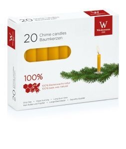 20er Baumkerzen, 100% Bienenwachs