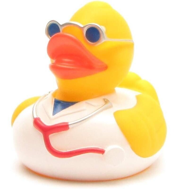 Ente Doktor mit Brille
