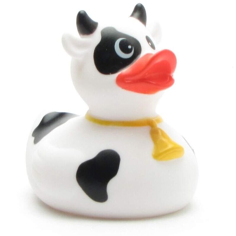 Ente schwarz-weiße Kuh