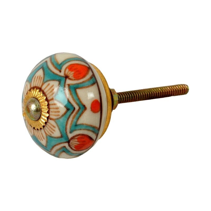 Knauf farbige Blume Nr. 24