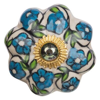 Knauf Blume blau Nr. 30