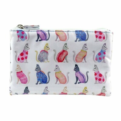 WS Cats By Cat Large Flat Purse