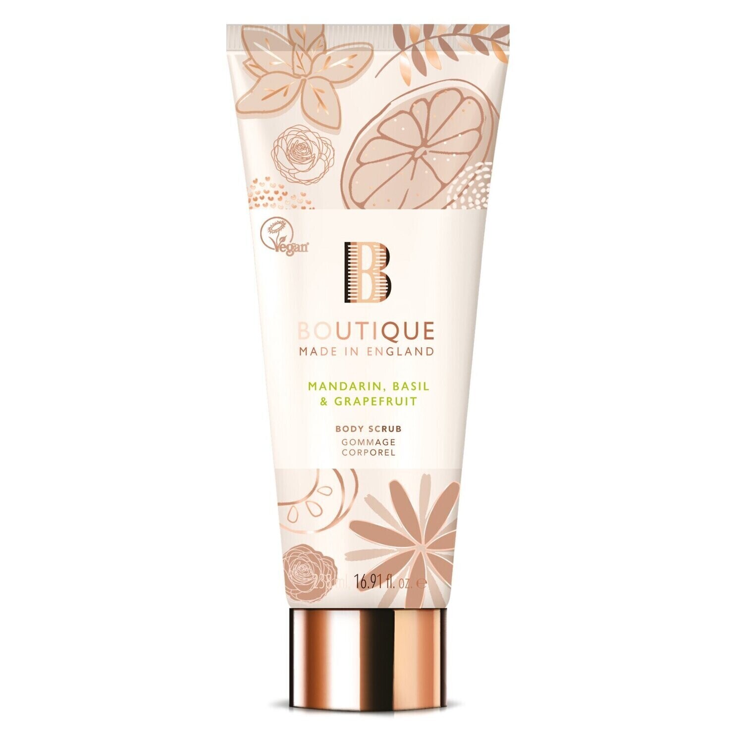 Grace Cole Boutique Mandarin, Basil & Grapefruit Body Scrub 238ml