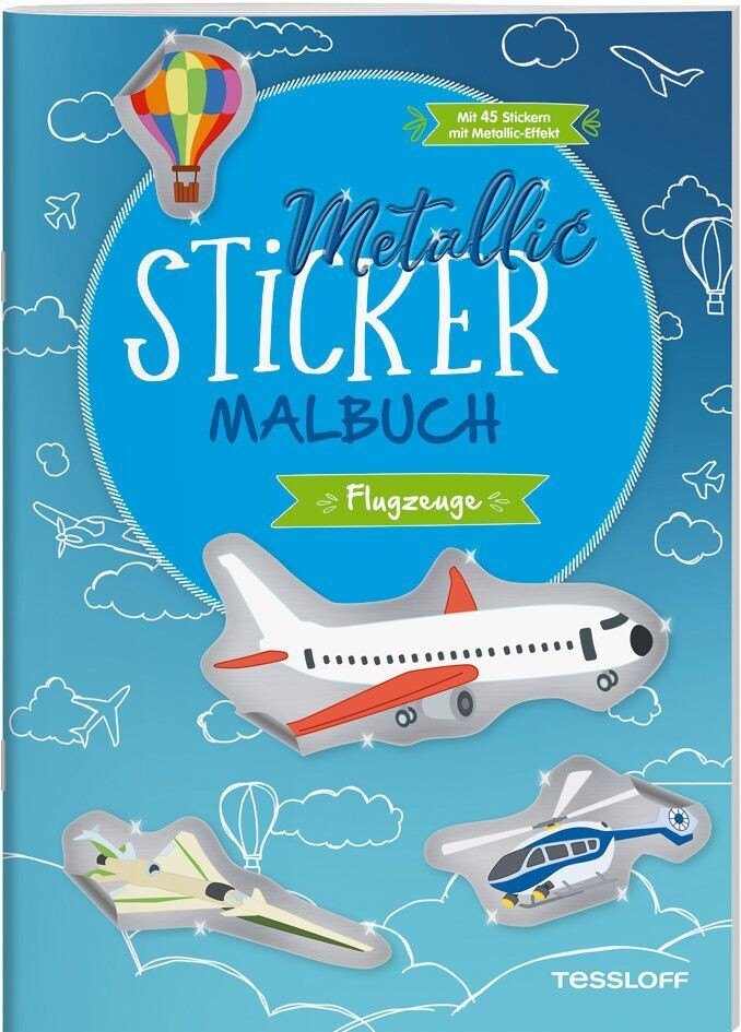 Sickerbuch Metallic Flugzeuge