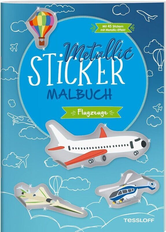 Sickerbuch Metallic Flugzeuge