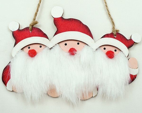 Anhänger Santa mit Bart