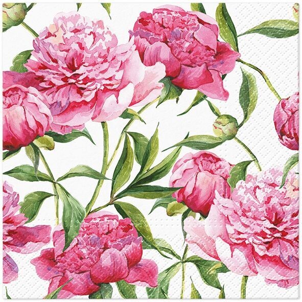 Serviette Pink Peonies