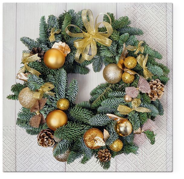 Serviette Golden Wreath