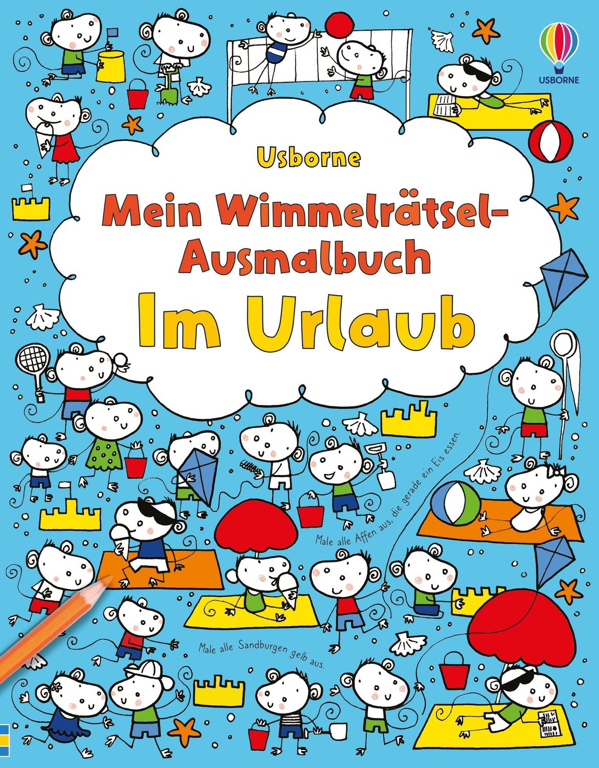 Mein Wimmelrätsel-Ausmalbuch: Im Urlaub