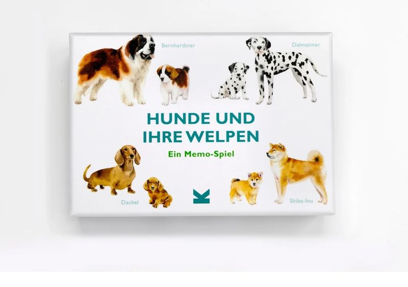 Hunde und ihre Welpen Memo-Spiel