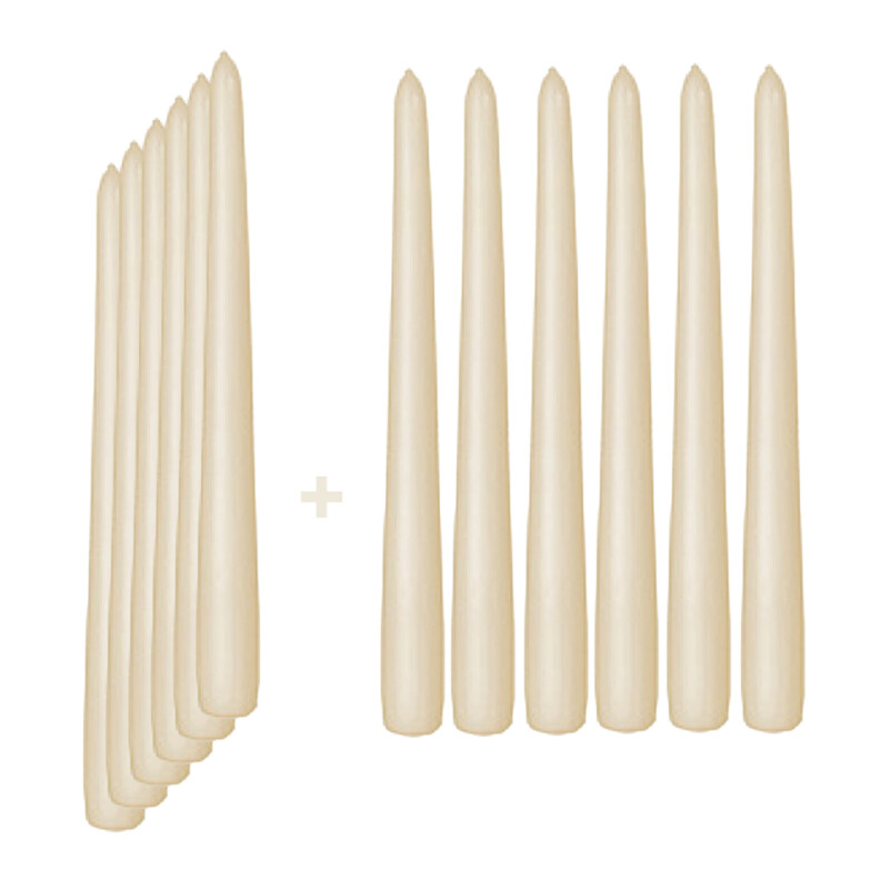 Spitzkerze, Champagner, 12 Stk. Packung