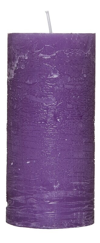 Rustic-Kerze ca. 68 x 150mm Flieder / Lila