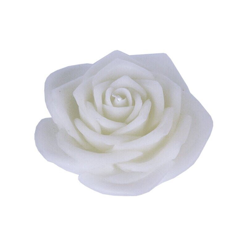 Rosenkerze Groß, Weiß