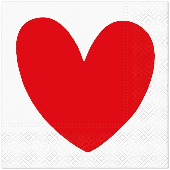 Serviette Red Hearts