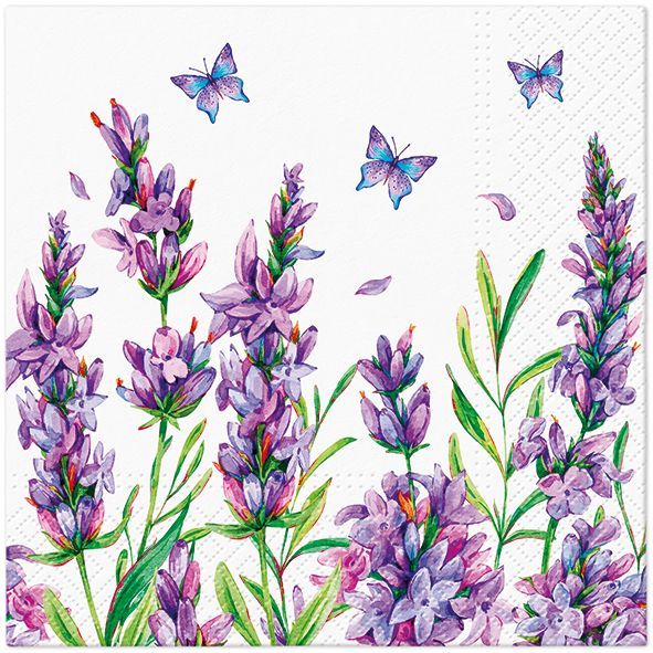 Serviette Lavander Butterfly