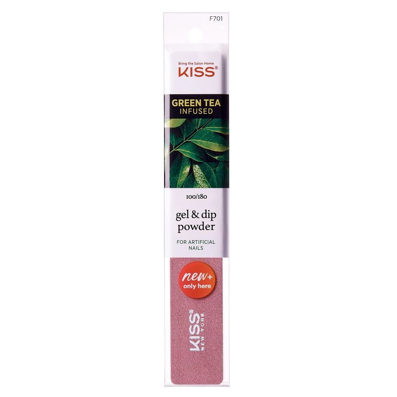 KISS Greentea Artificial Nail File 100/180 KISS Greentea Artificial Nail File 100/180