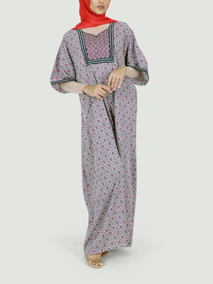 KAFTANS - NAVY/WHITE/RED CIRCLES KAFTANS - NAVY/WHITE/RED CIRCLES