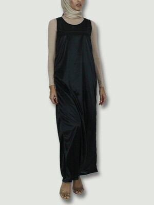 SLEEVELESS SLIP DRESS ( Shiny fabric ) SLEEVELESS SLIP DRESS ( Shiny fabric )